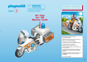 Instrukcja Playmobil set 70051 Rescue Motocykl ratowniczy ze światłem