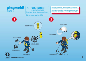 Brugsanvisning Playmobil set 70081 Rescue DuoPack Røgdykkere