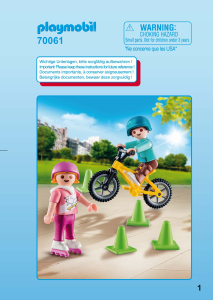 Manual Playmobil set 70061 Special Children with skates and BMX