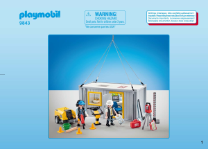 Használati útmutató Playmobil set 9843 Construction Építési konténer