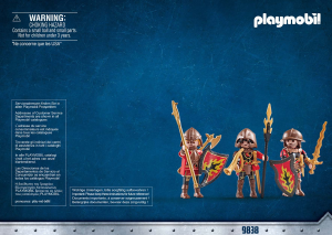 Manuale Playmobil set 9838 Knights 3 Guerrieri di Burnham