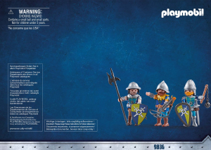 Manual Playmobil set 9836 Knights Three knights of Noveldor