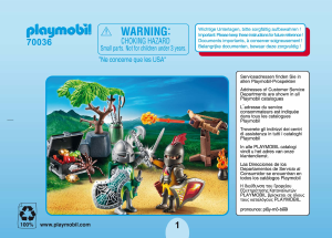 Manual Playmobil set 70036 Knights StarterPack Fight for the knights treasure
