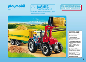 Manual Playmobil set 70131 Farm Large tractor with trailer