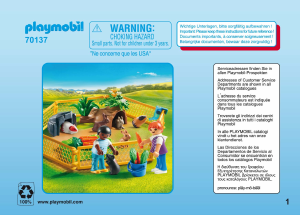 Manual Playmobil set 70137 Farm Cerca para Pequenos Animais da Quinta