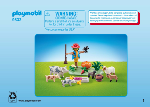 Használati útmutató Playmobil set 9832 Farm Foltos malackák és birkák