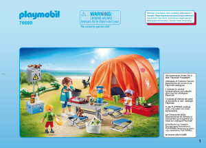 Manual Playmobil set 70089 Leisure Family camp trip