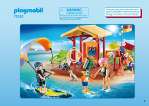 Instrukcja Playmobil set 70090 Leisure Szkółka sportów wodnych