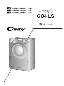 Kullanım kılavuzu Candy GO4 1274LS-S Çamaşır makinesi