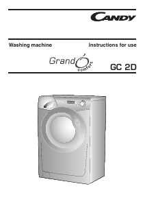 Manual Candy GC 1072D2S-S Washing Machine