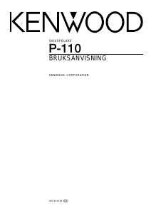 Bruksanvisning Kenwood P-110 Skivspelare