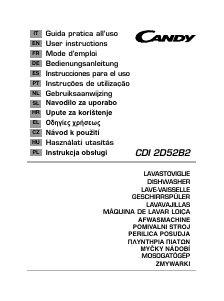 Manual Candy CDI 2D52B2 Máquina de lavar louça