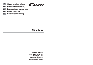 Manuale Candy CD 222 A-S Lavastoviglie