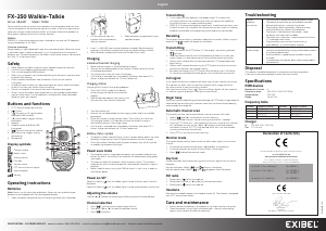 Handleiding Exibel FX-250 Walkie-talkie