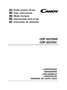 Manual de uso Candy CDP 6S3TAW-S Lavavajillas