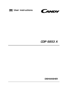 Manual Candy CDP 6853/K Dishwasher
