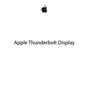 Mode d’emploi Apple Thunderbolt Moniteur LCD