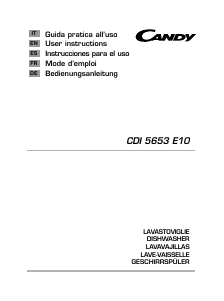 Manual Candy CDI 5653E10/3-S Dishwasher