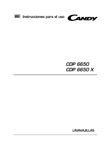 Manual de uso Candy CDP 6653X/1-IRA Lavavajillas