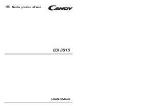 Manuale Candy CDI 3515/E-S Lavastoviglie