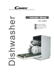 Manual Candy CDI 1D952 Dishwasher