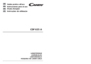 Manual Candy CDF 625 A-S Máquina de lavar louça