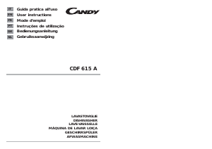 Manuale Candy CDF 615A-85S Lavastoviglie