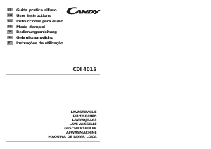 Manual de uso Candy CDI 4015-S Lavavajillas