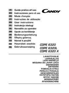 Manual Candy CDPE 6320L Máquina de lavar louça