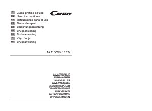 Manuale Candy CDI 5153E10-S Lavastoviglie