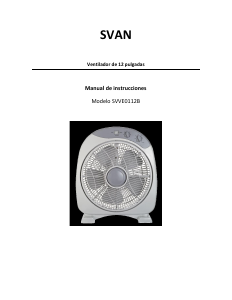 Manual de uso Svan SVVE0112B Ventilador