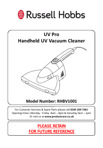 Manual Russell Hobbs RHBV1001 Vacuum Cleaner