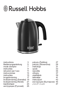 Manual de uso Russell Hobbs 20414 Hervidor