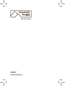 Manual de uso Mountain Buggy Nano Cochecito