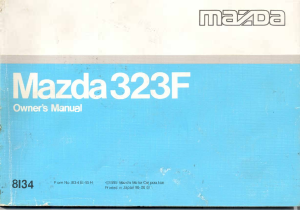 Handleiding Mazda 323F (1995)