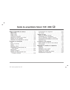 Mode d’emploi Saturn Vue (2008)