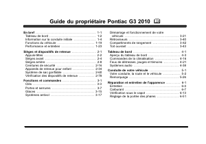 Mode d’emploi Pontiac G3 (2010)