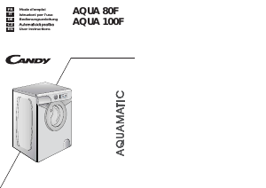 Manual Candy AQUA 100F/3 Washing Machine