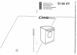 Manual Candy LB CI 80 XTR Máquina de lavar roupa