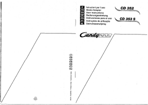 Manuale Candy LS CD 353 S Lavastoviglie