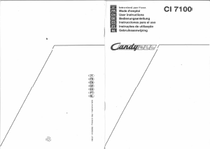 Manuale Candy LS CI 7100 W Lavastoviglie