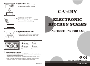 Manual Camry EK3052 Kitchen Scale