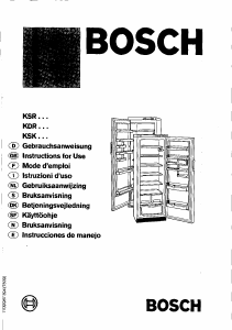 Manual de uso Bosch KSK3400SD Refrigerador