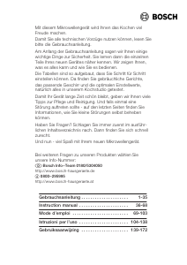 Bedienungsanleitung Bosch HMT8656 Mikrowelle