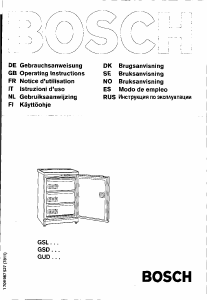 Bruksanvisning Bosch GSD1330 Fryser