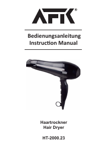 Manual AFK HT-2000.23 Hair Dryer