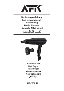 Manuale AFK HT-2200.16 Asciugacapelli