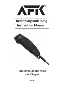 Handleiding AFK HS-9 Tondeuse