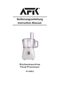 Manual AFK FP-1000.5 Food Processor