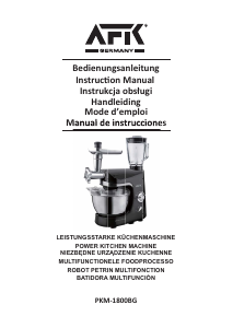 Handleiding AFK PKM-1800BG Keukenmachine